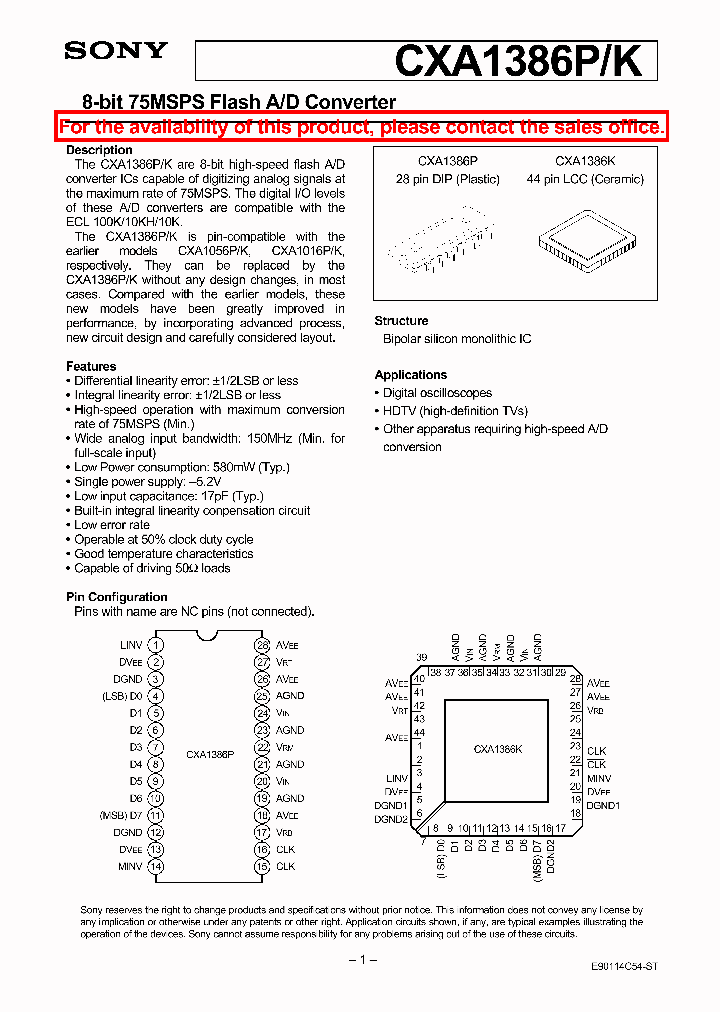 CXA1386PK_4200565.PDF Datasheet