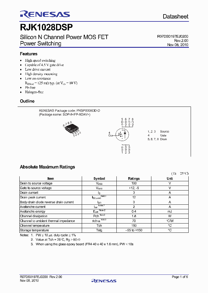 RJK1028DSP_4203509.PDF Datasheet
