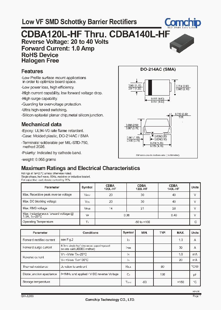 CDBA130L-HF_4209537.PDF Datasheet