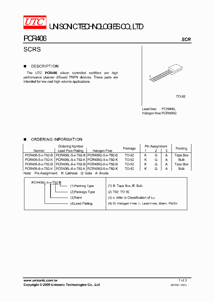 PCR406G-6-X-T92-B_4214123.PDF Datasheet