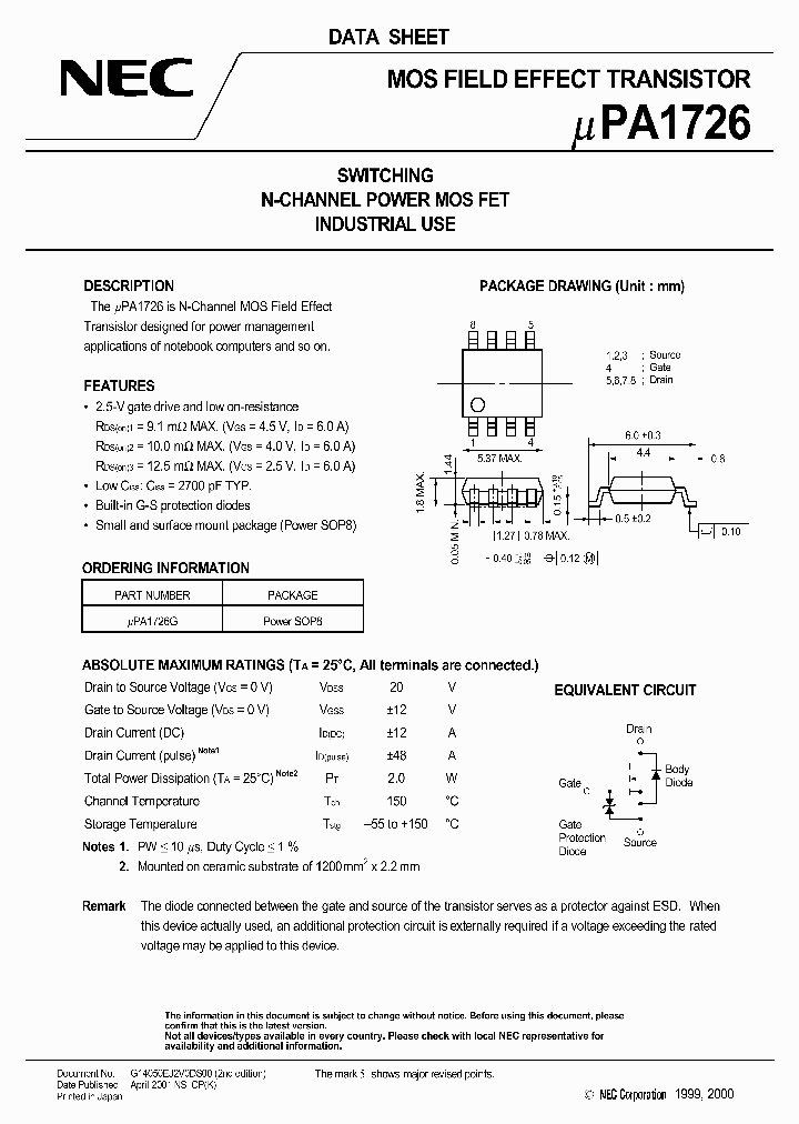 UPA1726G-E2_4214058.PDF Datasheet