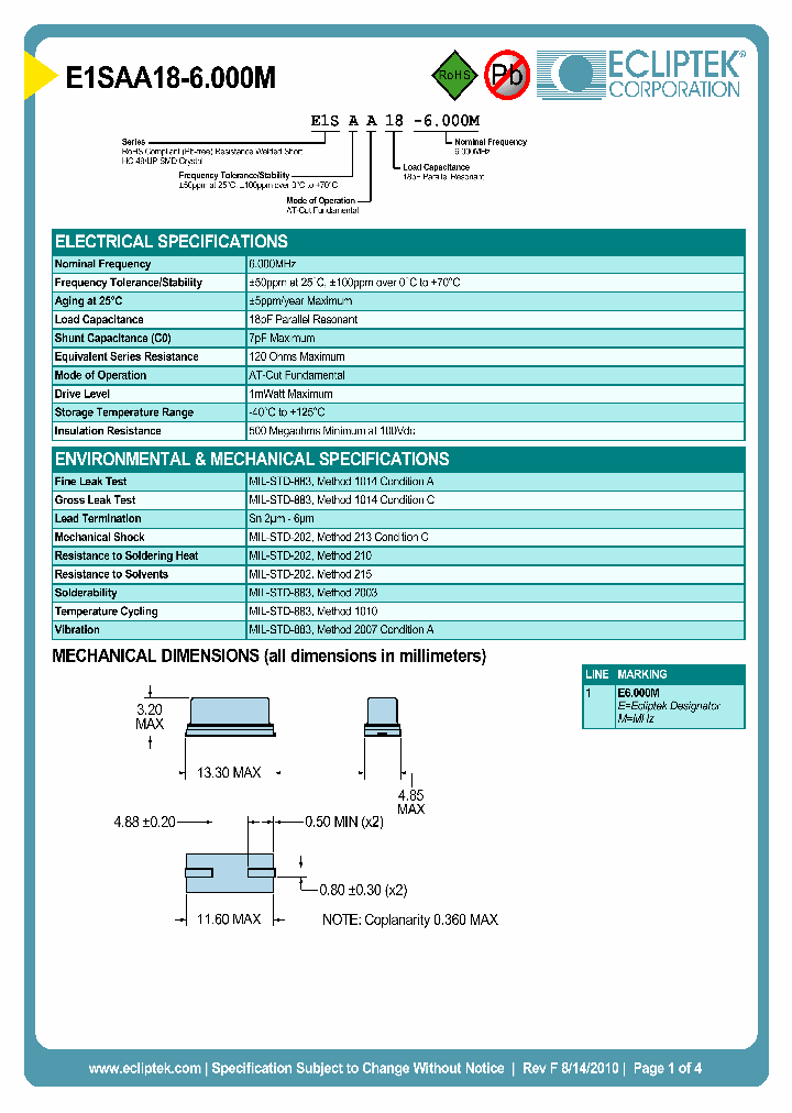 E1SAA18-6000M_4079111.PDF Datasheet