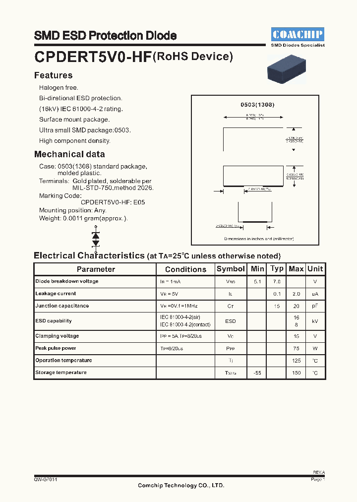 CPDERT5V0-HF_4200614.PDF Datasheet