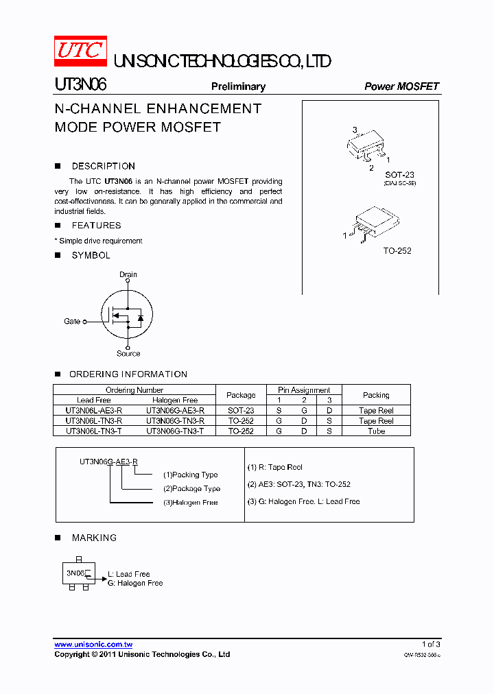 UT3N06G-AE3-R_4215099.PDF Datasheet
