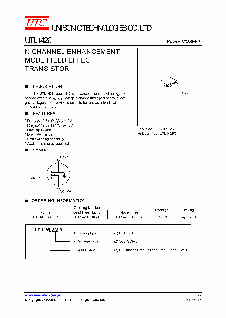 UTL1426G-S08-R_4215546.PDF Datasheet