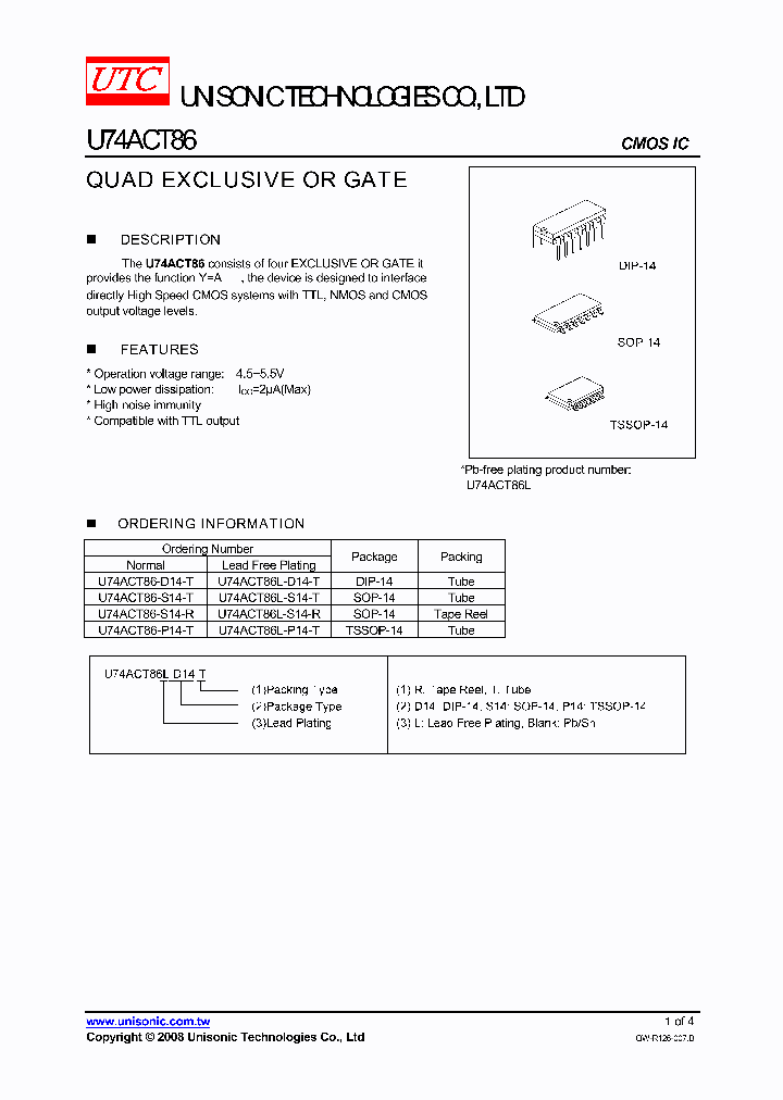U74ACT86L-P14-T_4224747.PDF Datasheet
