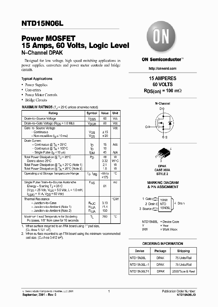 NTD15N06L-D_4224581.PDF Datasheet