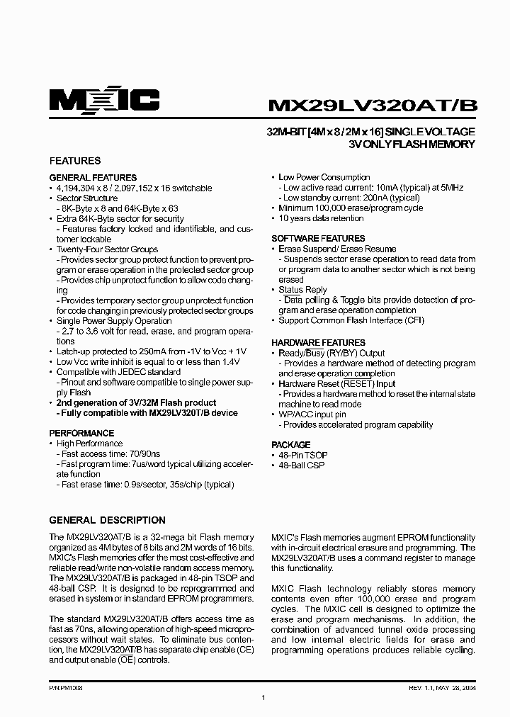 MX29LV320ABXEI-90G_4110468.PDF Datasheet