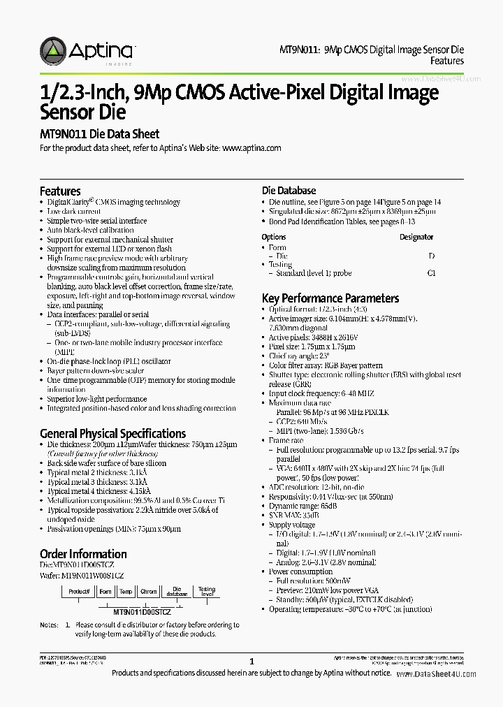 MT9N011_4236856.PDF Datasheet