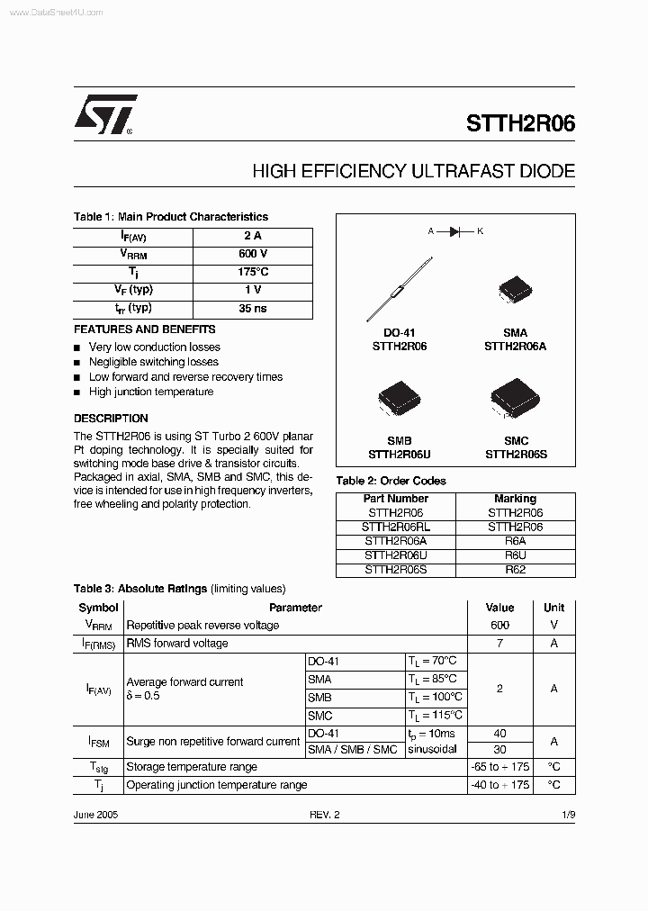 STTH2R06_4237590.PDF Datasheet
