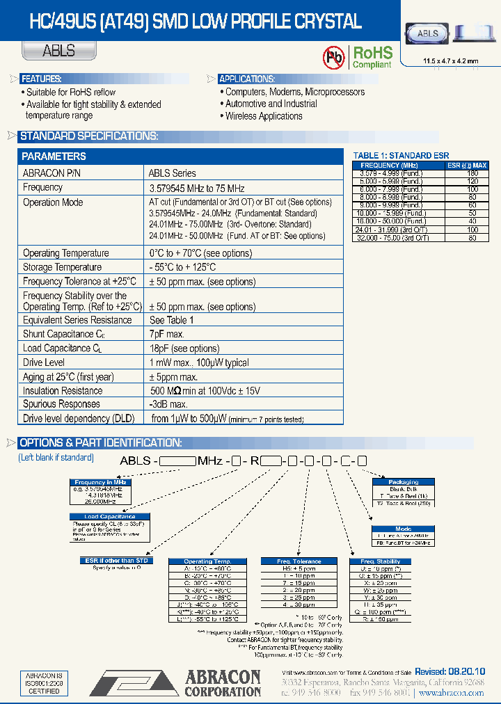 ABLS-13560MHZ-10-R20-D_4127370.PDF Datasheet