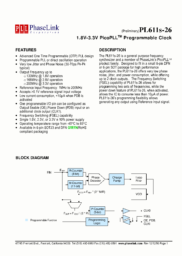 PL611S-26-XXXGIR_4133923.PDF Datasheet