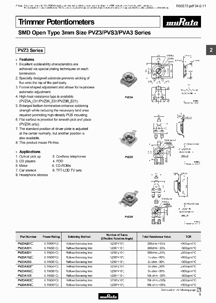 PVZ3A105A01B00_4134870.PDF Datasheet