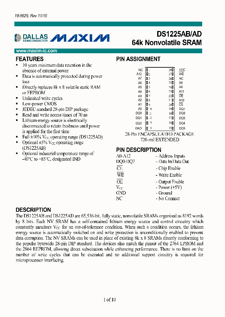 DS1225AB-70IND_4159956.PDF Datasheet