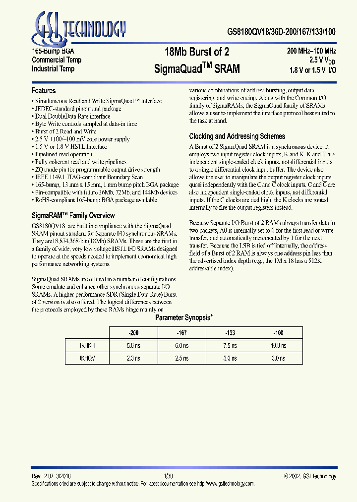 GS8180QV18D-200I_4167936.PDF Datasheet