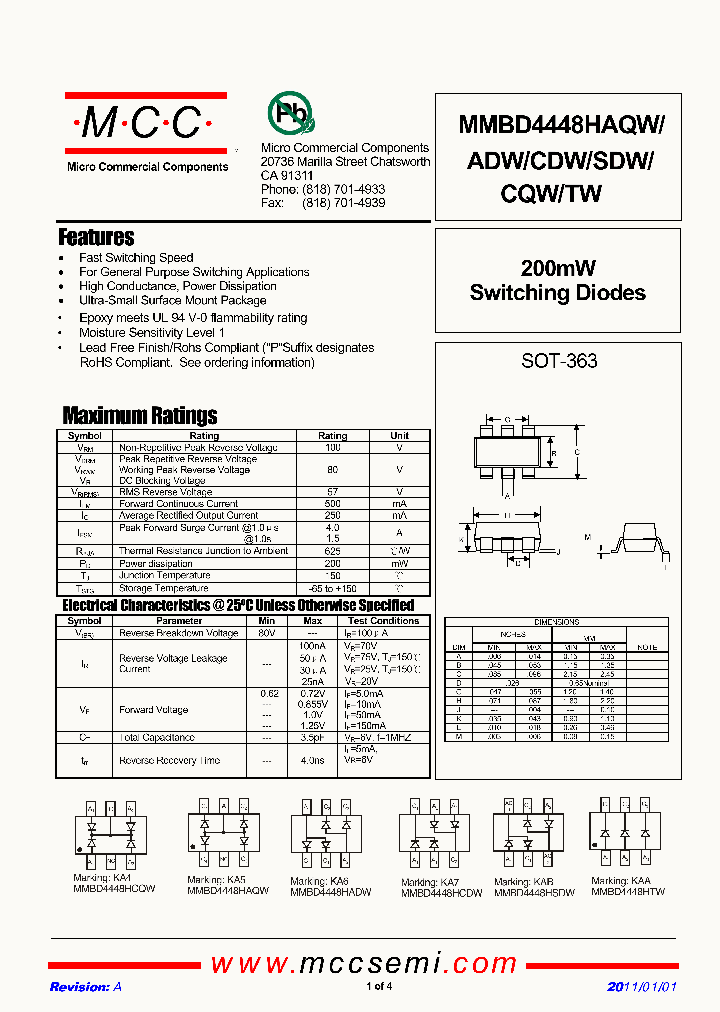 MMBD4448HSDW-TP_4171172.PDF Datasheet