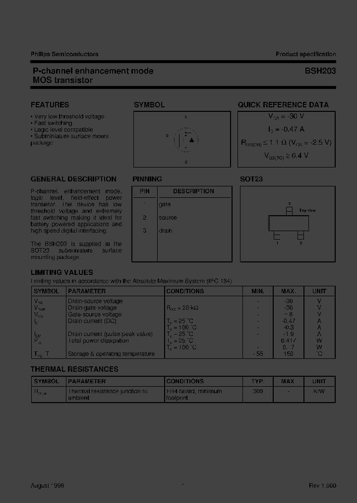 BSH203TR_4176975.PDF Datasheet