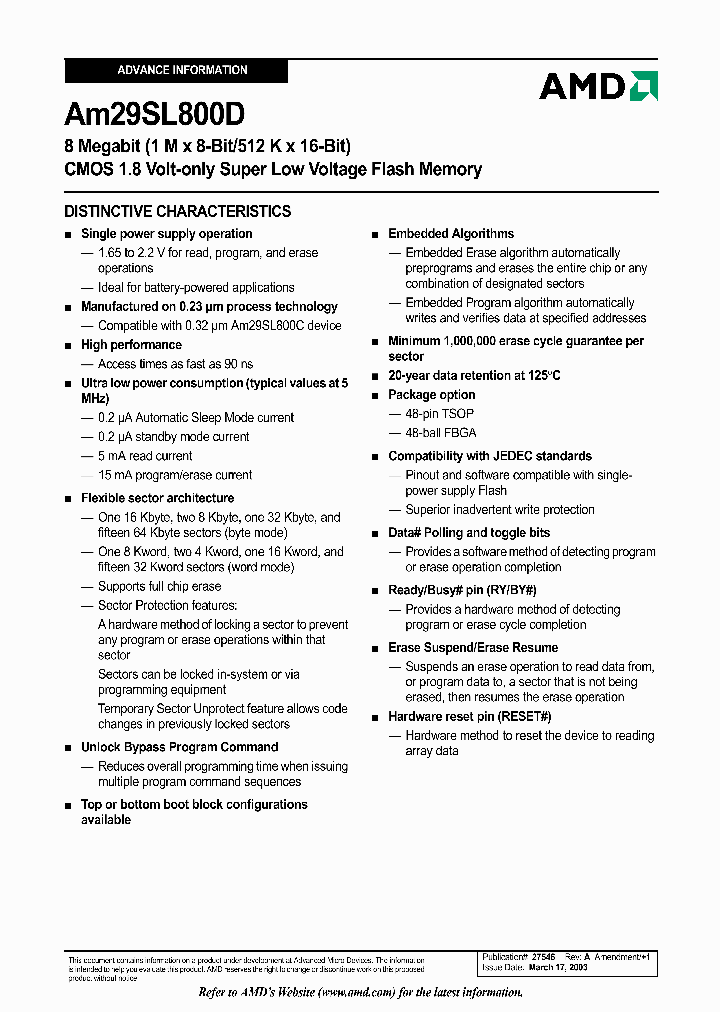 AM29SL800DT90EI_4181709.PDF Datasheet