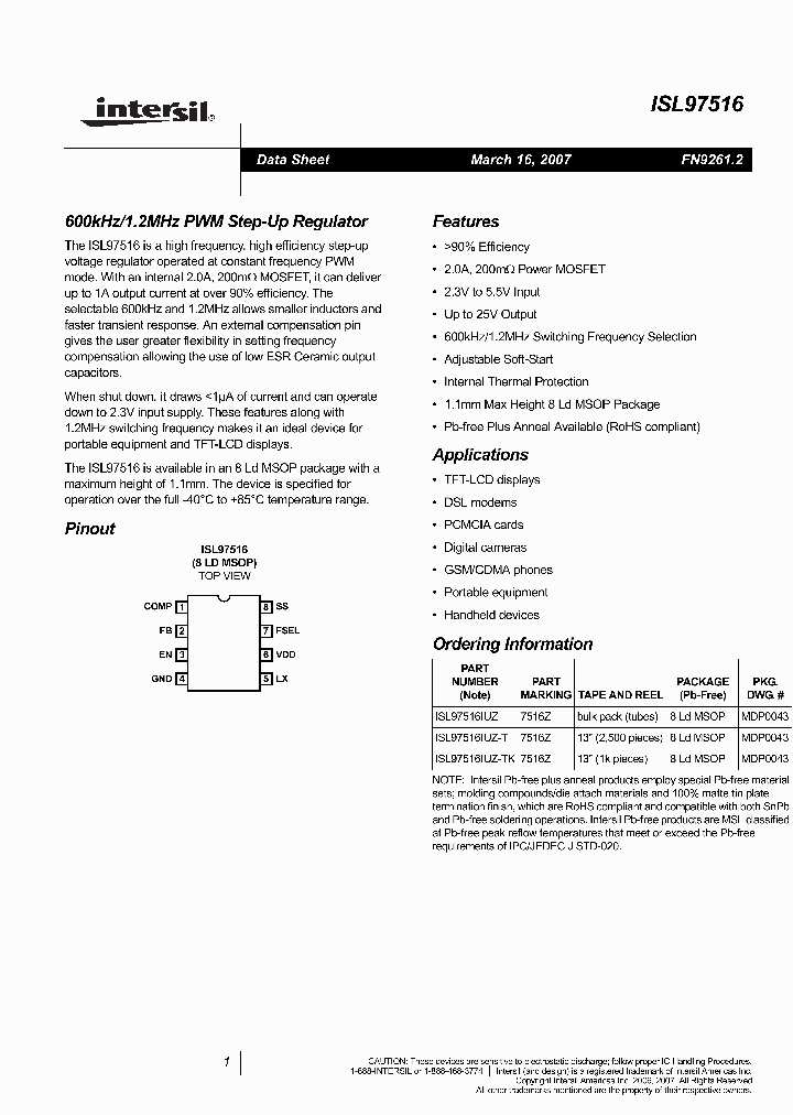 ISL97516IUZ_4190828.PDF Datasheet