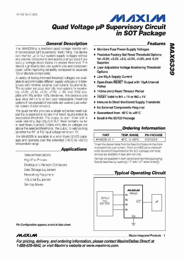 MAX6339IUTT_4192344.PDF Datasheet