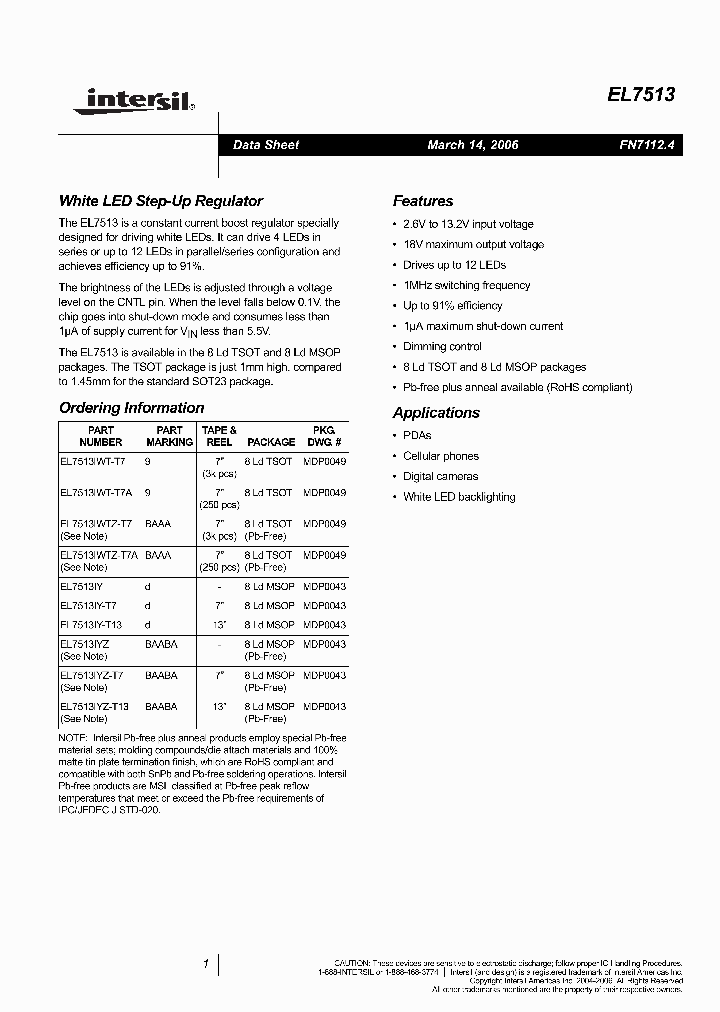 EL7513IYZ_4190833.PDF Datasheet