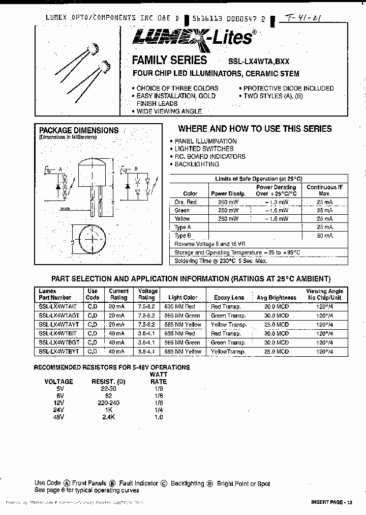 SSL-LX4WTAGT_4180814.PDF Datasheet