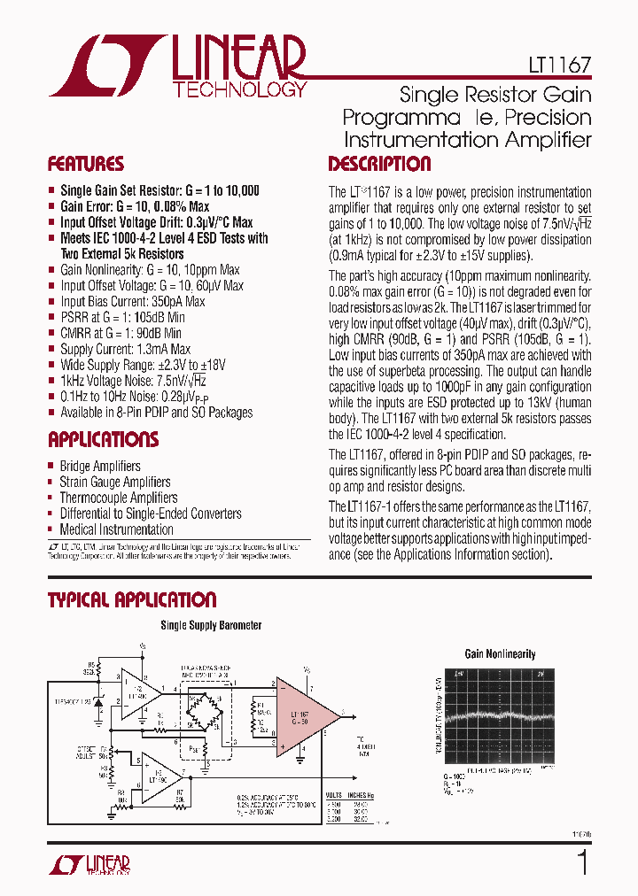 LT1167ACS8TRPBF_4192930.PDF Datasheet