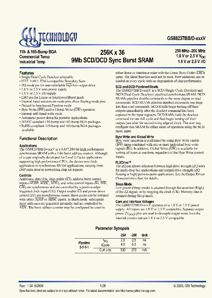 GS88237BGB-200IV_4205972.PDF Datasheet