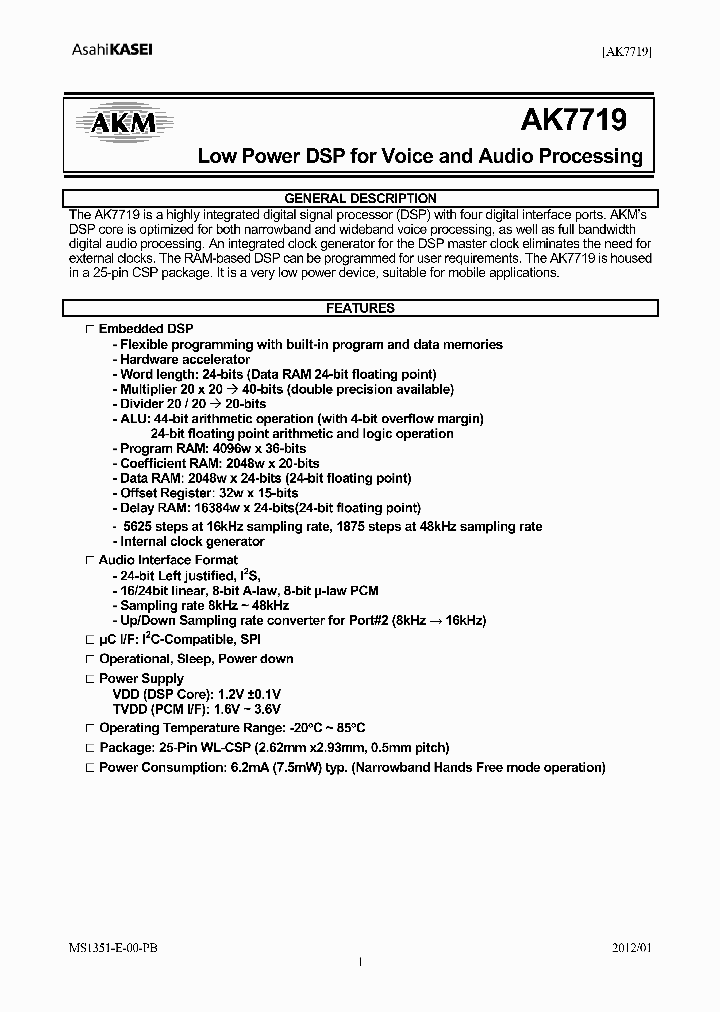 AK7719ECB_4261274.PDF Datasheet