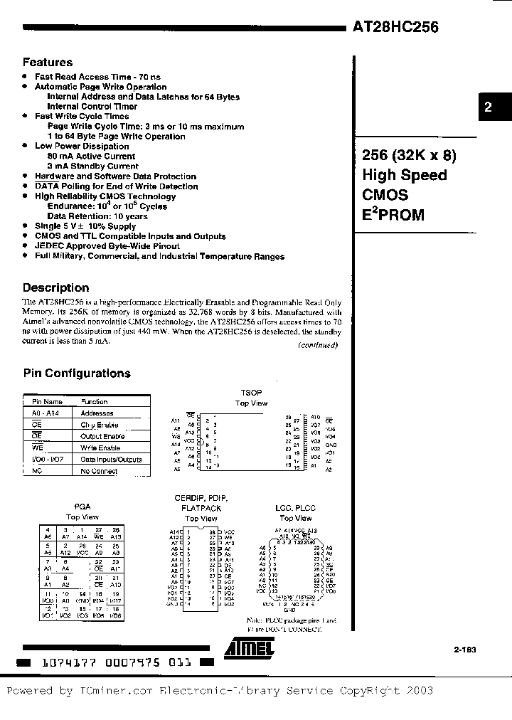 AT28HC256F-70DC_4216144.PDF Datasheet