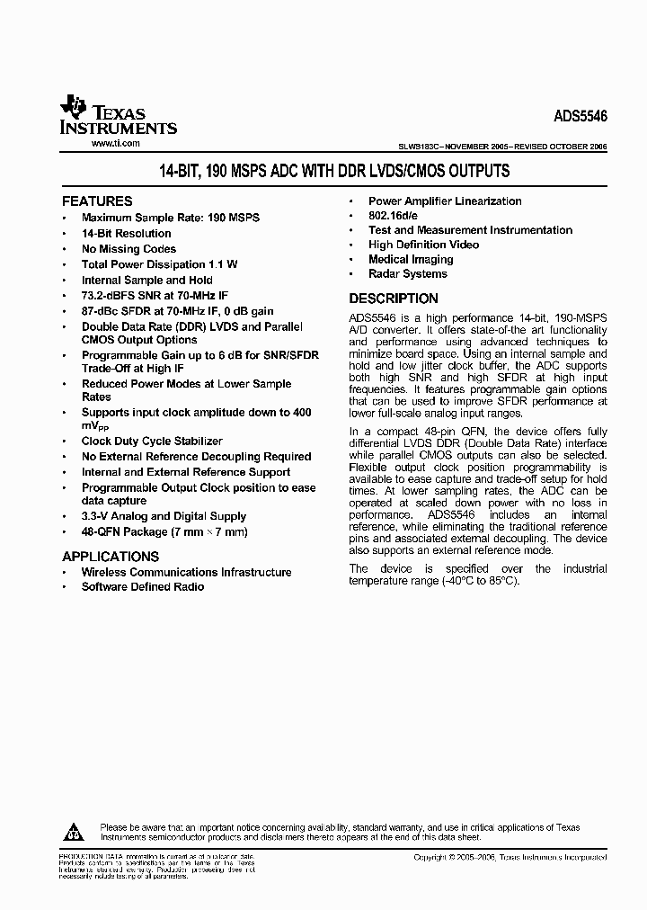 ADS5546IRGZR_4219275.PDF Datasheet
