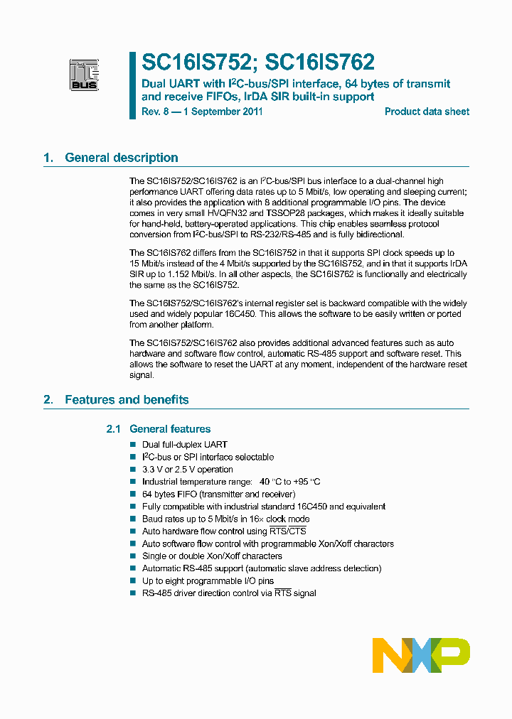 SC16IS752IBS157_4220427.PDF Datasheet