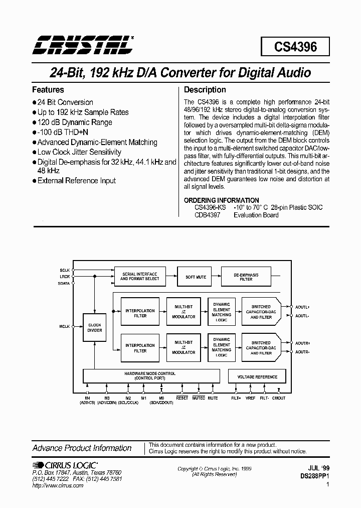 CS4396_4264100.PDF Datasheet