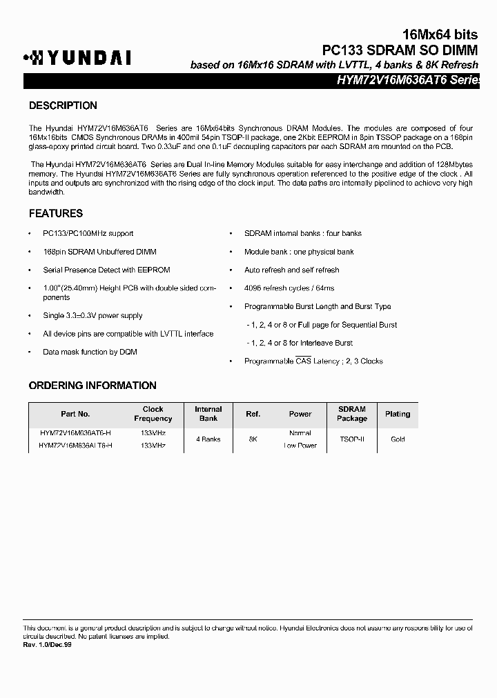 HYM72V16M636ALT6-H_4227249.PDF Datasheet