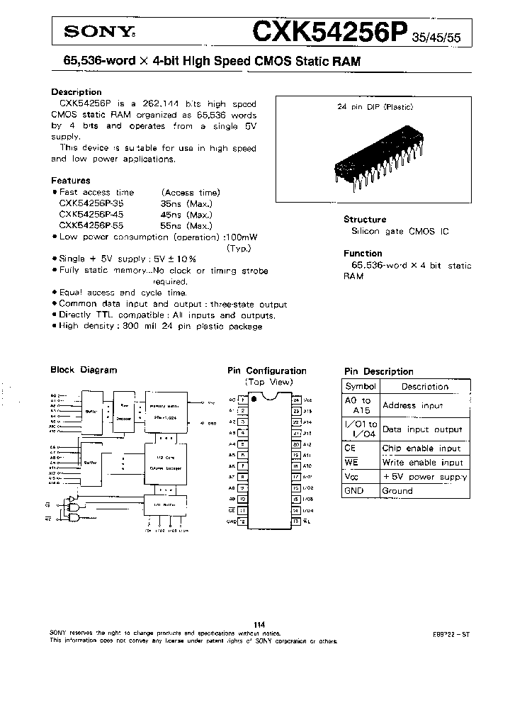 CXK54256P-45_4230601.PDF Datasheet