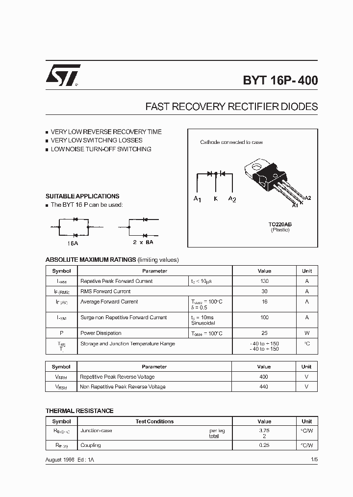 BYT16P-400_4229857.PDF Datasheet