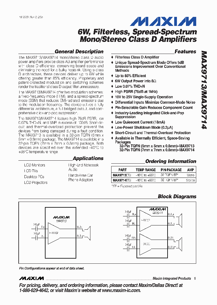 MAX9714ETJT_4236102.PDF Datasheet