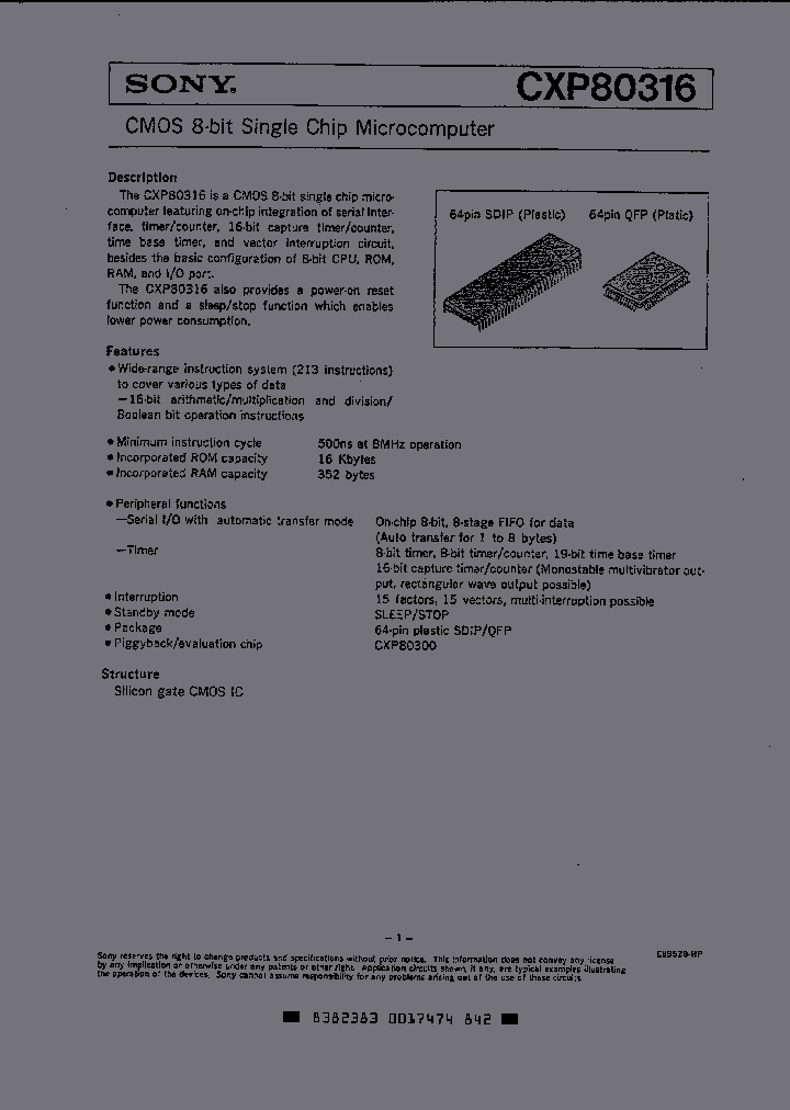 CXP80316S_4240802.PDF Datasheet