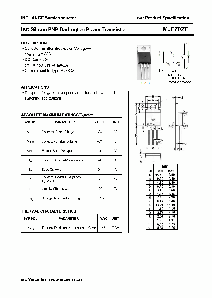 MJE702T_4265434.PDF Datasheet