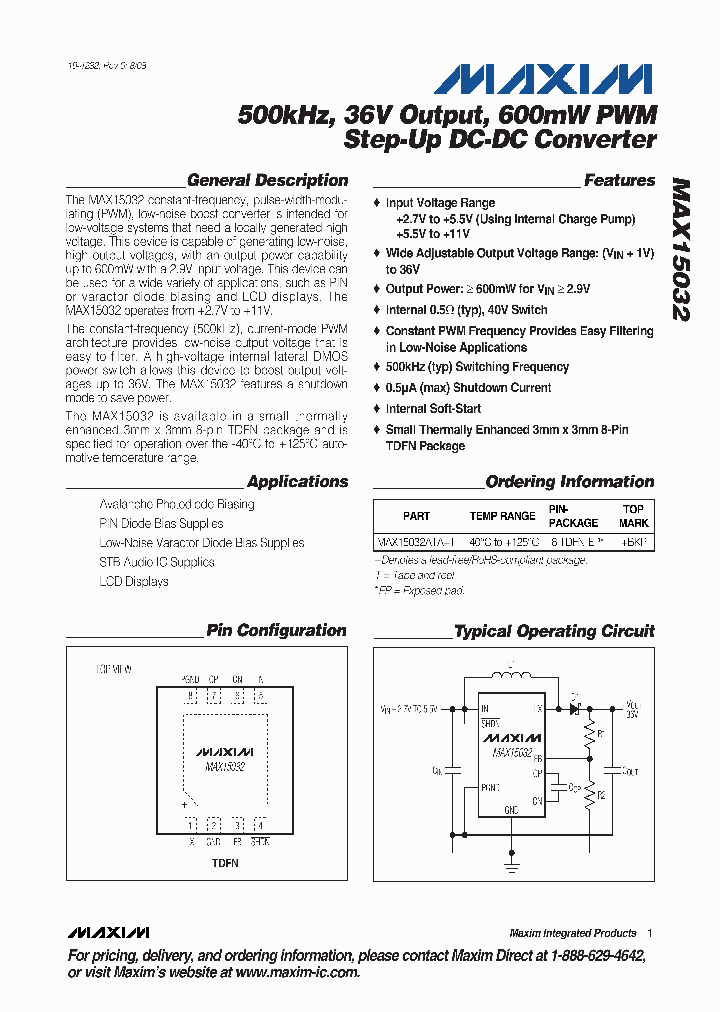 MAX15032ATAT_4240637.PDF Datasheet