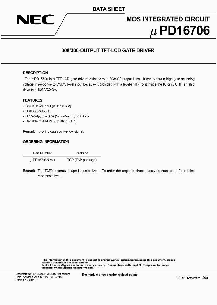 UPD16706N-XXX_4267721.PDF Datasheet