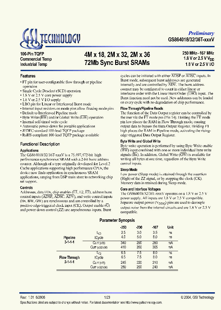 GS864032T-167IV_4249646.PDF Datasheet