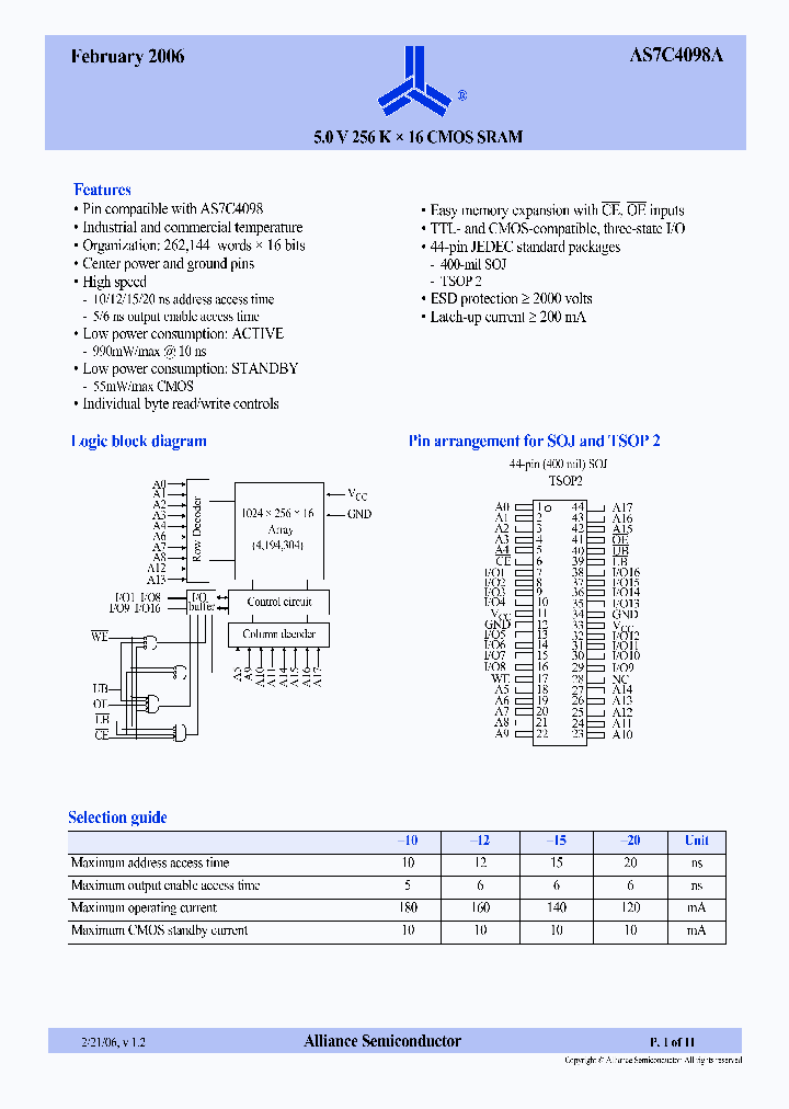 AS7C4098A-12TCN_4257849.PDF Datasheet