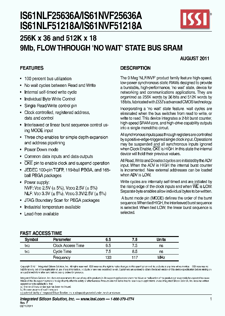 IS61NVF51218A-65TQI_4257760.PDF Datasheet