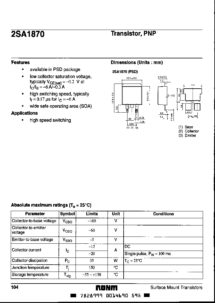 2SA1870D_4243614.PDF Datasheet