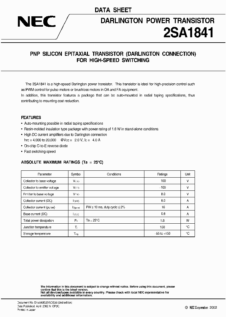 2SA1841L_4253610.PDF Datasheet