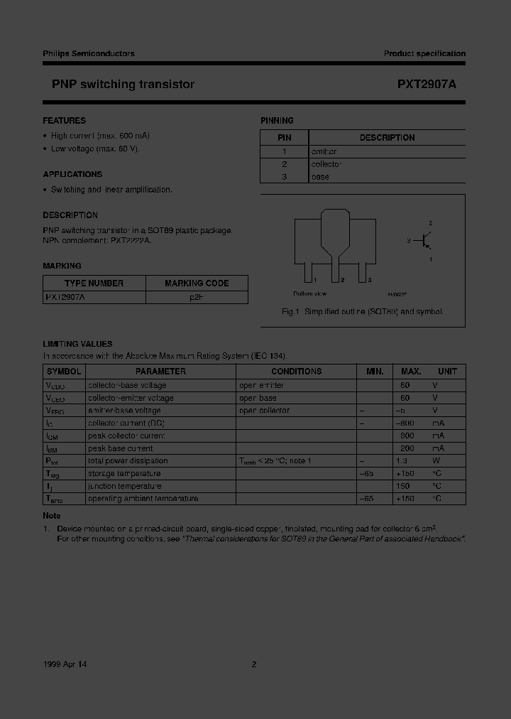 PXT2907ATR_4251989.PDF Datasheet