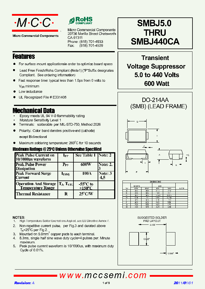 SMBJ78A-TP_4258248.PDF Datasheet