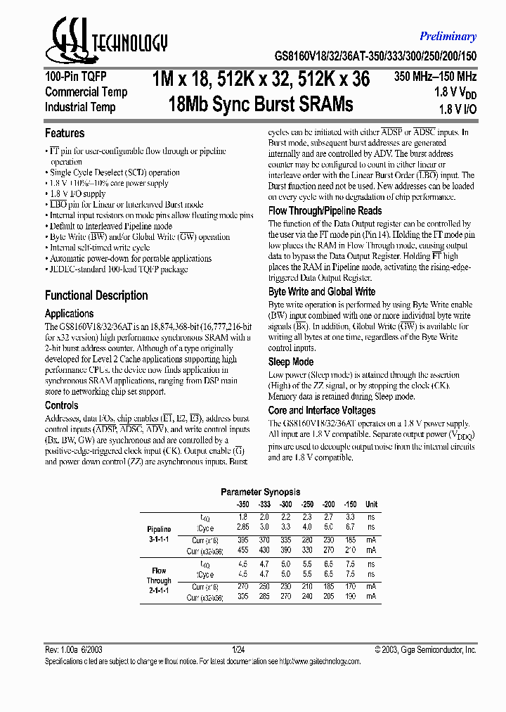 GS8160V18AT-250_4257743.PDF Datasheet