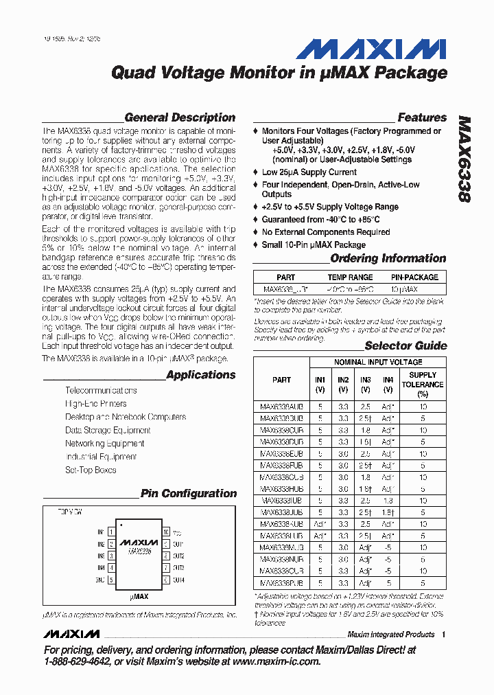 MAX6338FUB_4269226.PDF Datasheet
